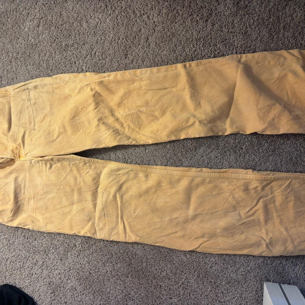 Zara Orange High Rise Wide Leg Jean